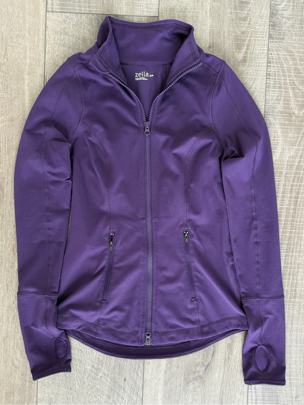 Zella Deep Purple Full-Zip Bomber Jacket